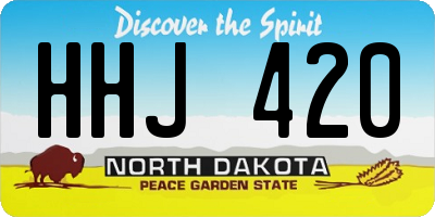 ND license plate HHJ420