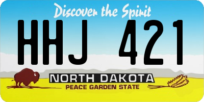 ND license plate HHJ421
