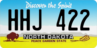 ND license plate HHJ422