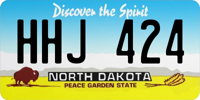 ND license plate HHJ424