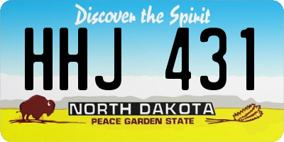 ND license plate HHJ431
