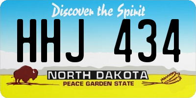 ND license plate HHJ434