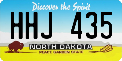 ND license plate HHJ435