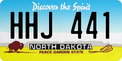 ND license plate HHJ441