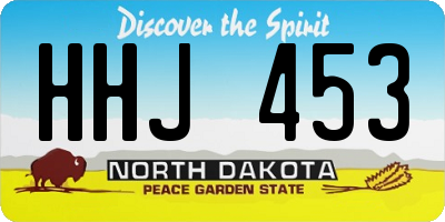ND license plate HHJ453