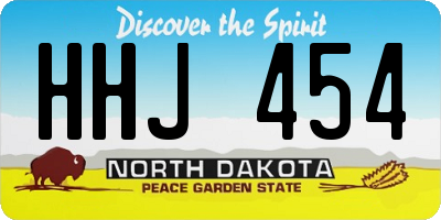 ND license plate HHJ454