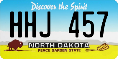 ND license plate HHJ457