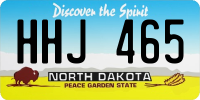 ND license plate HHJ465