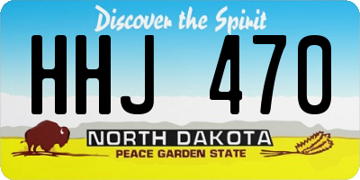 ND license plate HHJ470