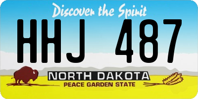 ND license plate HHJ487