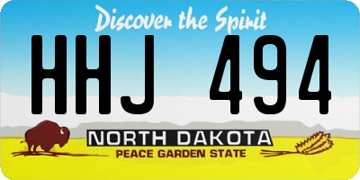ND license plate HHJ494