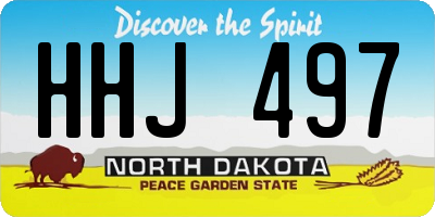 ND license plate HHJ497