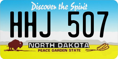 ND license plate HHJ507