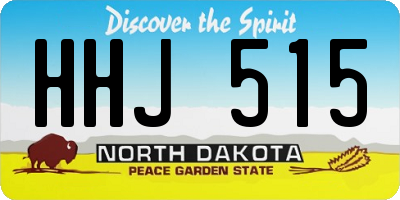 ND license plate HHJ515