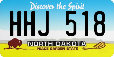 ND license plate HHJ518