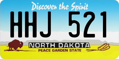 ND license plate HHJ521
