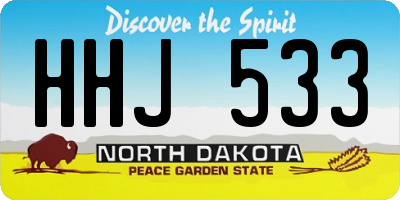 ND license plate HHJ533
