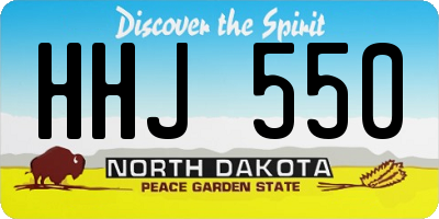 ND license plate HHJ550