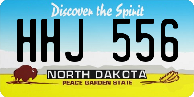 ND license plate HHJ556