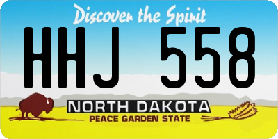 ND license plate HHJ558