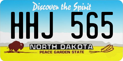 ND license plate HHJ565