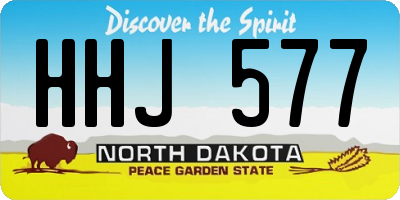ND license plate HHJ577