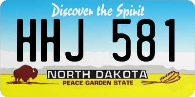 ND license plate HHJ581