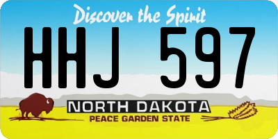 ND license plate HHJ597