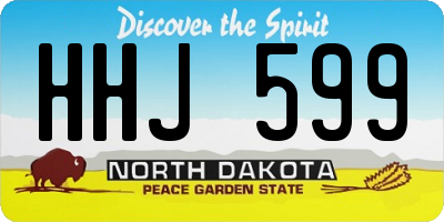 ND license plate HHJ599