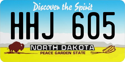 ND license plate HHJ605