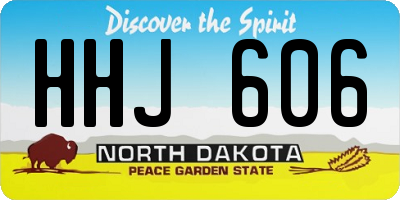 ND license plate HHJ606