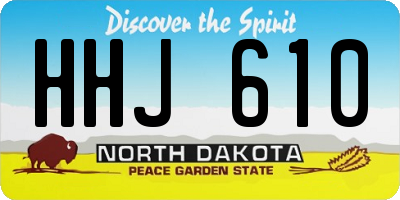 ND license plate HHJ610