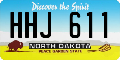 ND license plate HHJ611