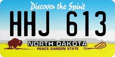 ND license plate HHJ613