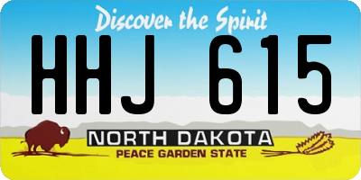ND license plate HHJ615