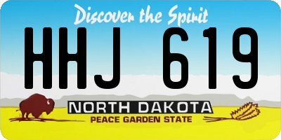 ND license plate HHJ619