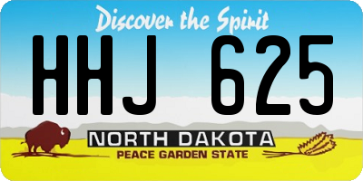 ND license plate HHJ625