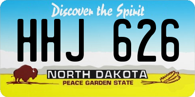 ND license plate HHJ626