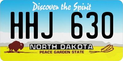 ND license plate HHJ630