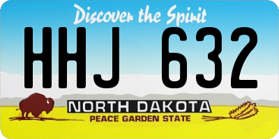 ND license plate HHJ632