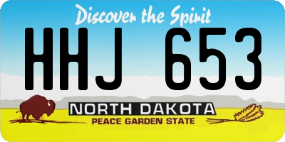 ND license plate HHJ653