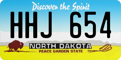 ND license plate HHJ654