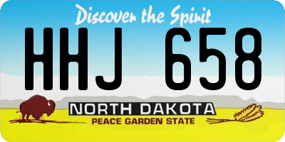 ND license plate HHJ658