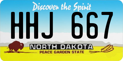 ND license plate HHJ667