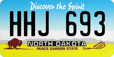 ND license plate HHJ693
