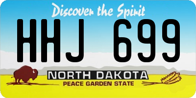 ND license plate HHJ699