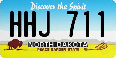 ND license plate HHJ711