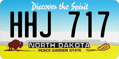 ND license plate HHJ717