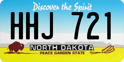ND license plate HHJ721