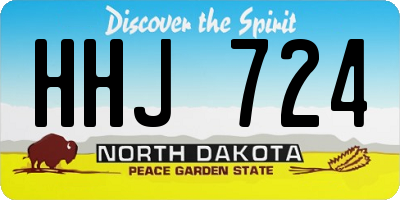 ND license plate HHJ724